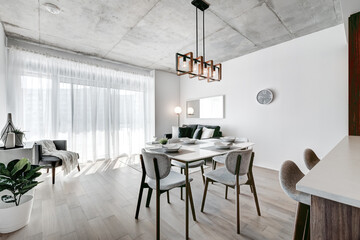 Brand new luxury Canadian style furnished and staged apartment in condominium with kitchen, bathroom, bedroom, lobby, hall, reception room and gym