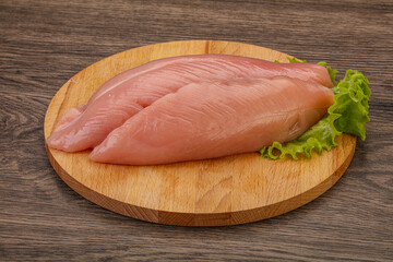Raw turkey breast for cooking