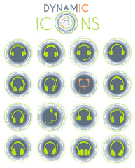 headphones dynamic icons