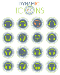headphones dynamic icons