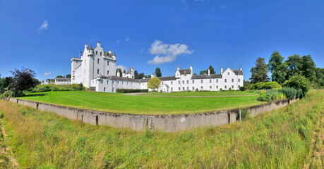 Fototapeta na wymiar Blair Castle near the village of Blair Atholl in Perthshire in Scotland