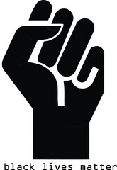 black lives matter vektor hand punch