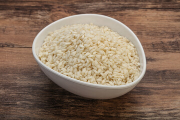 Raw arborio rice for Risotto