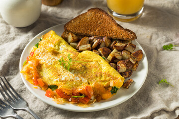 Homemade Veggie Omelette with Cheese