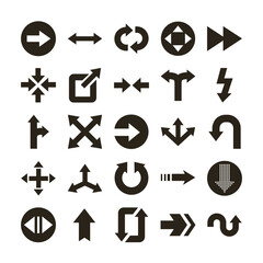 bundle of arrows set icons