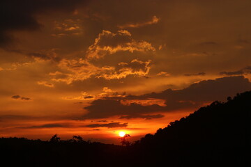 Sunset in the mountains
