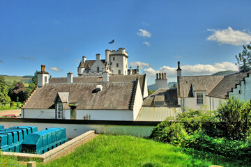 Blair Castle near the village of Blair Atholl in Perthshire in Scotland