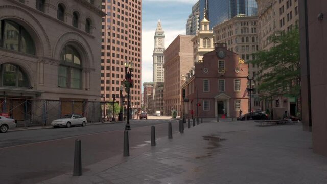 Static video of government center district in Boston, Massachusetts.