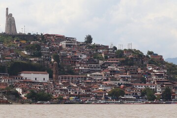 Vista de la isla de Janitzio en Michoacan México