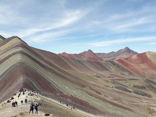 Rainbow Mountain Peru and surrounding landscape 2019