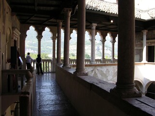 Trento, Italy, Castello del Buonconsiglio, View Through Arcade