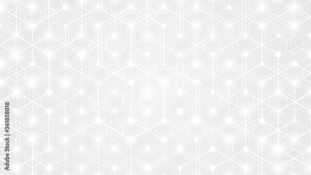 Aufkleber abstract white background. hexagon technology pattern. honeycomb texture. neutral white presentation