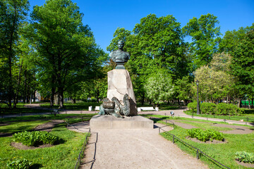 Monument to N. M. Przhevalsky. Alexander Garden. St. Petersburg. Russia