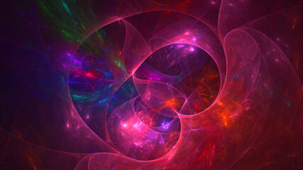 3D rendering abstract fractal light background