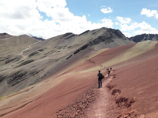 Rainbow Mountain Peru and surrounding landscape 2019