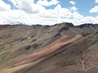 Rainbow Mountain Peru and surrounding landscape 2019