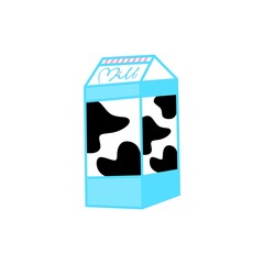 Vector illustration of dairy products  packing of milk. Milk box vector. 