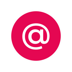 Obraz premium Vector illustration of a sign in an email address. At. Symbol. The icon. Email Web Interface design. Electronic correspondence. Flat