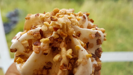 Cornet de glace praline vanille