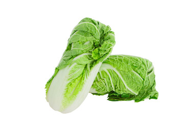 Light green napa cabbage, isolated on white