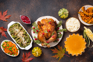 Thanksgiving Day traditional festive dinner