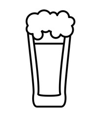 Beer glass icon design, Pub alcohol bar brewery drink ale and lager theme Vector illustration