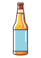 Beer bottle icon design, Pub alcohol bar brewery drink ale and lager theme Vector illustration