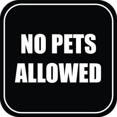No pets allowed warning sign vector