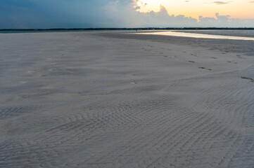 Sandy Beach at Dusk