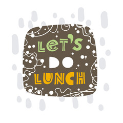 Hand-drawn lettering in sloppy style. Scandinavian doodles. Vector isolated motivation illustration