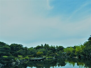 Obraz premium Japanese garden and sky