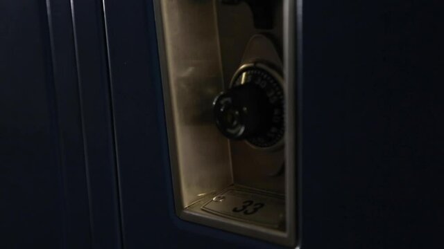 School Locker Lock Close Up Move In