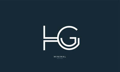 Alphabet letter icon logo HG