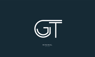 Alphabet letter icon logo GT