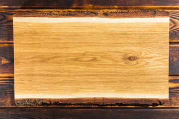 cutting Board on a wooden background top view
