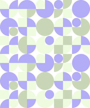 Circle Pacman Pattern Green And Purple