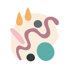 contemporary art work flat style icon