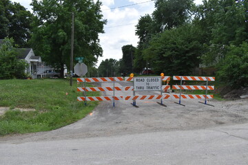 Road Barrier on a City Stree