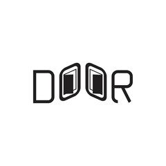 DOOR letter logo design vector