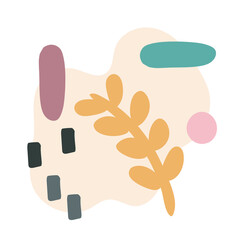 contemporary art work flat style icon