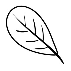 leaf plant line style icon