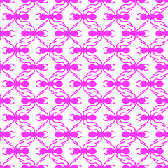 Big ant in a line seamless repeat pattern background