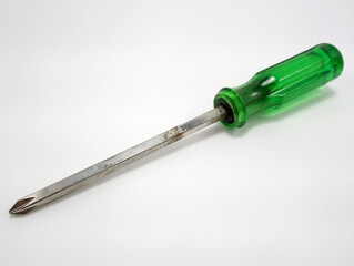 Green handle cross head screwdriver