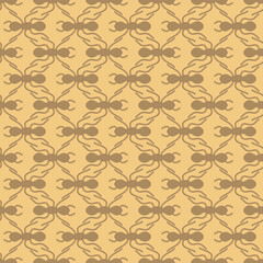Big ant in a line seamless repeat pattern background