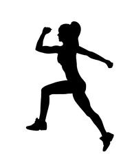 Fototapeta na wymiar Sport, training, running, woman trains
