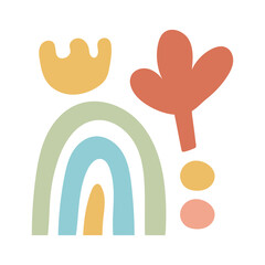 contemporary art work hand draw style icon