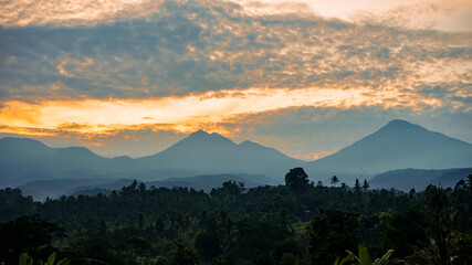 sunrise in the mountains