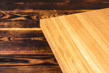 cutting Board on a wooden background top view