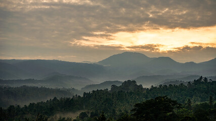 sunrise in the mountains