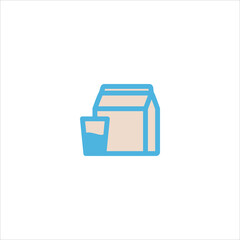 milk icon flat vector logo design trendy